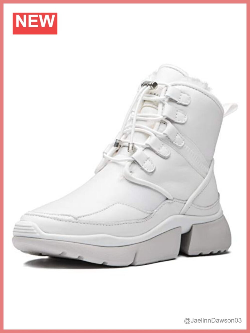 Lace Up Hidden Heel Snow Boots Wool Lining Ankle Bootie Low Heel